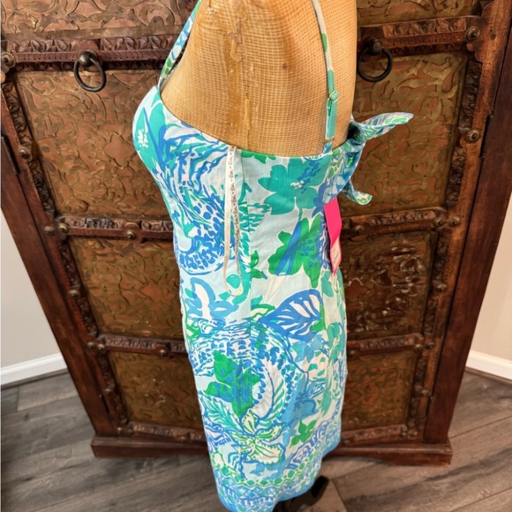 Lilly Pulitzer Blue and Green Mini Dress 2 - Picture 3 of 13